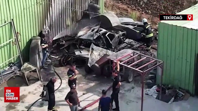 Tekirdağ'da cam parçaları yangına sebep oldu