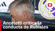 Ancelotti critica la conducta de Rubiales, pero no le pide la dimisión: «No me ha gustado»