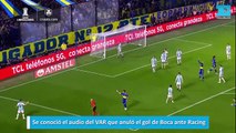 Se conoció el audio del VAR que anuló el gol de Boca ante Racing