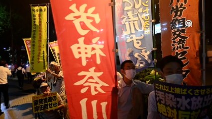 Fukuşima'daki radyoaktif atık suyu okyanusa boşaltan Japonya  protesto edildi