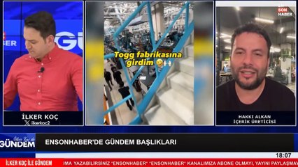 Togg'un fabrikasından özel görüntüler: Hakkı Alkan canlı yayında anlattı