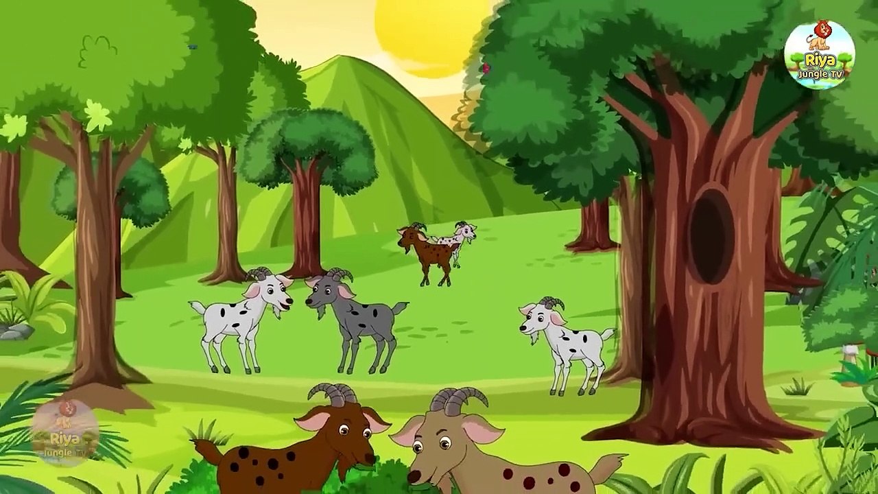 (बहादुर बकरी की कहानी)  Brave Goat and Wolf || Moral Story || Riya Jungle Tv || बकरी और भेड़िया