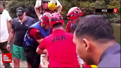 Rize'de can pazarı: Fırtına Deresi'nde akıntıya kapılan baba ile oğlu kurtarıldı