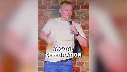 Comedian perfectly re-enacts goal celebration in slow motion