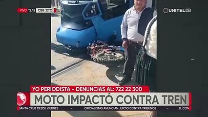 Motociclista resultó herido tras chocar contra el Tren Metropolitano