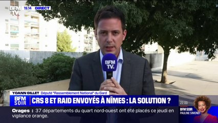 Fusillades à Nîmes: "Ce qu'il faut, ce sont de vrais effectifs supplémentaires et une justice avec une réponse pénale qui soit forte", pour Yoann Gillet (RN)