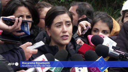 Importante socavón por lluvias en chilena Viña del Mar