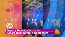 Ángela y Pepe Aguilar cantan 