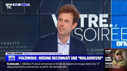 Médina invité par EELV: Paul Vannier (député LFI du Val-d'Oise) souhaite que "la chasse à l'homme s'arrête"