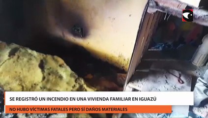 Se registró un incendio en una vivienda familiar en Iguazú
