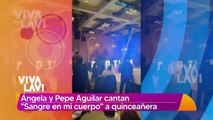 Ángela y Pepe Aguilar cantan 