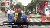 En la colonia Roma, se forma socavón de tres metros de profundidad