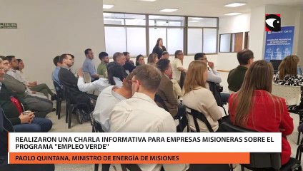 Realizaron una charla informativa para empresas misioneras sobre el programa "Empleo Verde"