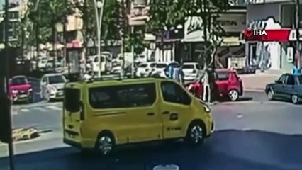 Antalya'da 'tansiyon' yükselten kaza kamerada