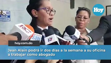 Jean Alain podrá ir dos días a la semana a su oficina a trabajar como abogado