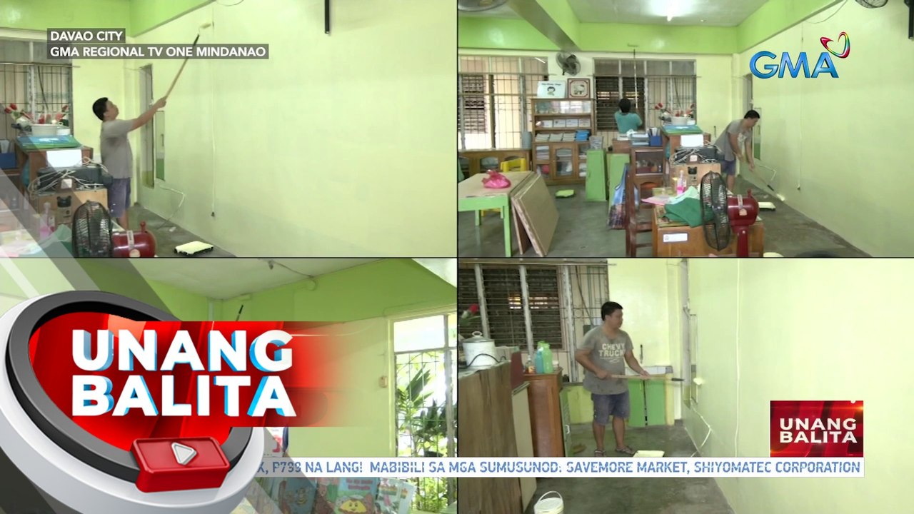 Ilang guro, tuloy-tuloy ang paglilinis at pagpipintura sa mga classroom bago ang pasukan | UB