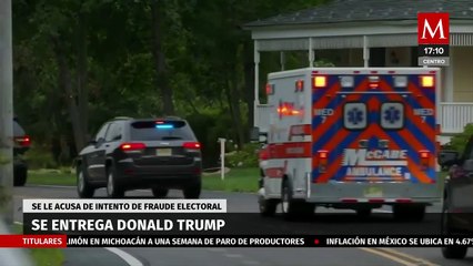 Donald Trump llega a Atlanta, Georgia para entregarse