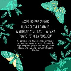 -Jacobo Shemaria Capuano- Lucas Glover gana el Wyndham y se clasifica para ‘playoffs’ de la FedEx Cup  (parte 1)