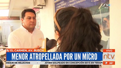 Menor de 12 años fue atropellada por un micro