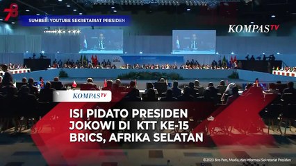 [FULL] Isi Pidato Presiden Jokowi di KTT ke-15 BRICS, Afrika Selatan: Singgung Tatanan Ekonomi Dunia