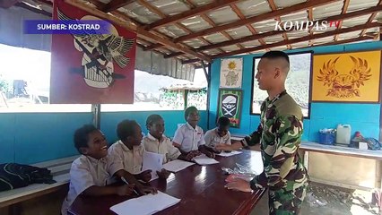 Potret Seru Prajurit Kostrad Bersama Anak-anak Kabupaten Puncak Papua Belajar dan Bermain