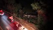 Motorista morre após carreta tanque cair em ribanceira na BR-277 em Cantagalo