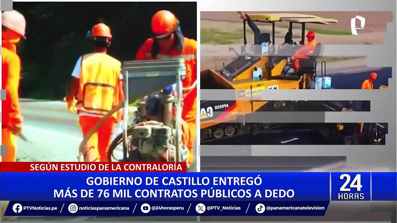 Contraloría detecta entrega de más de 76 mil contratos públicos ‘a dedo’ durante el gobierno de Castillo