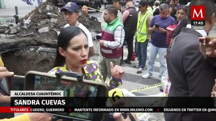 Emergencia en la colonia Roma por la aparición de un socavón de tres metros de profundidad