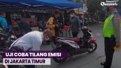 Uji Coba Tilang Emisi di Jalan Perintis Kemerdekaan Jaktim, Begini Suasananya