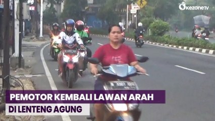 Tak Kapok, Pemotor Kembali Lawan Arah di Lenteng Agung