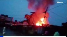मधुबनी: जूते चप्पल की गोदाम में लगी भीषण आग, लाखों की संपत्ति जलकर राख, देखें वीडियो