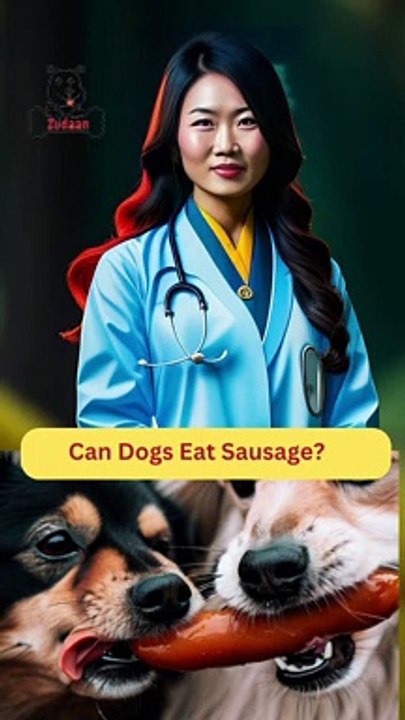 Dogs eat sausage outlet