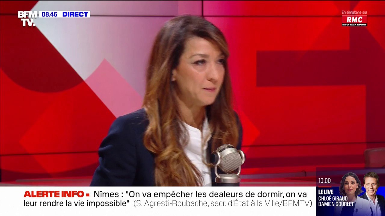 Pour Sabrina Agresti-Roubache, secrétaire d'État à la Ville, "Gérald Darmanin est l'un des remparts" à Marine Le Pen