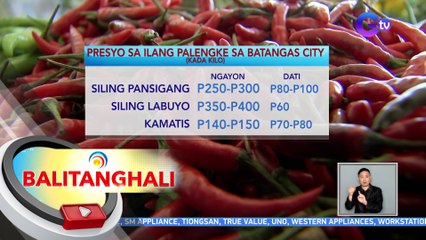 Presyo ng ilang gulay at pampalasa sa Batangas City, tumaas | BT