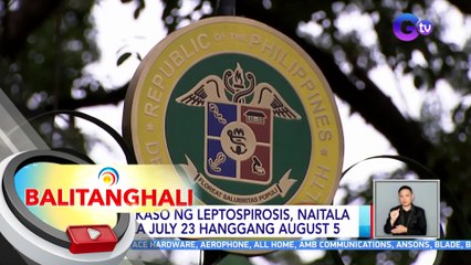 336 kaso ng leptospirosis, naitala mula July 23 hanggang August 5 | B