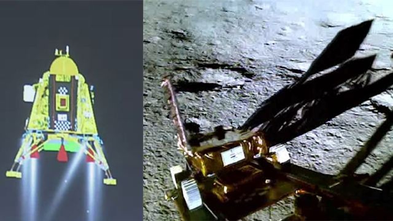 Pragyan Rover MoonWalk First Video, ISRO ने Vik...