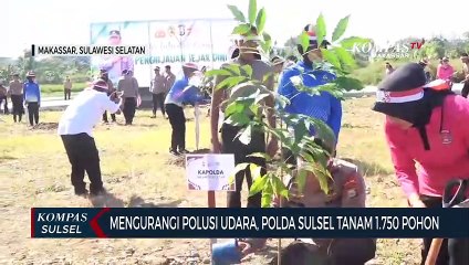 Mengurangi Polusi Udara, Polda Sulsel Tanam 1.750 Pohon