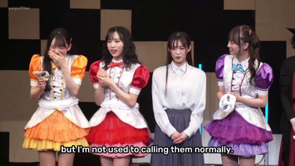 Mystery Kiss members' (Oguri Yui, Hamagishi Hiyori, Suzuki Hitomi) girls talk backstage
