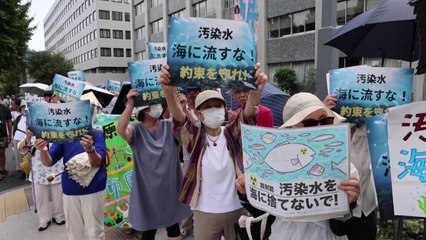 日, 방류 첫날 삼중수소 기준치 이하...中에 금수조치 철폐 촉구 / YTN
