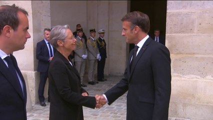 Emmanuel Macron est arrivé aux Invalides pour l'hommage national au général Jean-Louis Georgelin