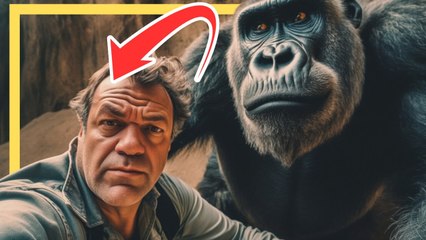WILDER Gorilla erkennt seinen Adoptivvater NACH 5 JAHREN