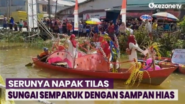Pesona Sampan Hias Semarakan Perayaan HUT ke-78 RI di Semparuk, Kalbar