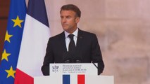 Emmanuel Macron rend hommage à Jean-Louis Georgelin aux Invalides