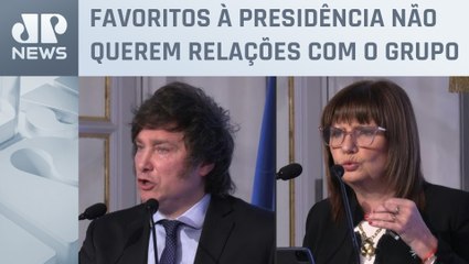 Milei e Bullrich dizem que vão retirar Argentina do Brics se forem eleitos