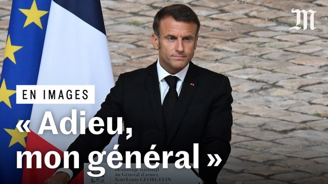 Le discours d'Emmanuel Macron lors de l'hommage national rendu au général Georgelin