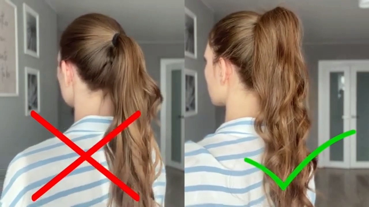 HIGH PONYTAIL.STEP BY STEP