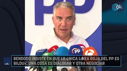 Bendodo insiste en que la única línea roja del PP es Bildu: "Una cosa es dialogar y otra negociar"