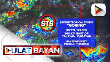 Bagyong #GoringPH, isa nang severe tropical storm