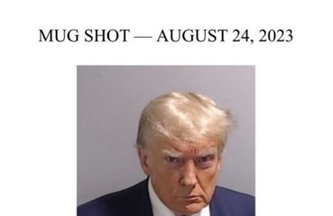 Donald Trump shares mugshot in Twitter comeback