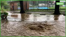 Le parc de la Dodaine sous eau à Nivelles